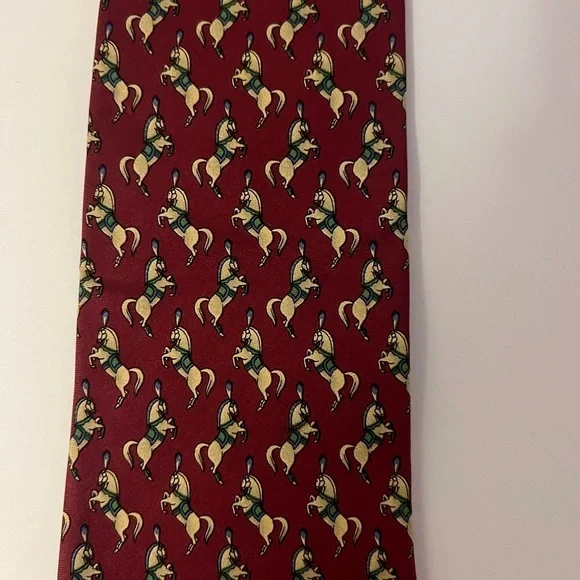Brooks Brothers Red Patterned Men's Tie - Picture 4 of 7